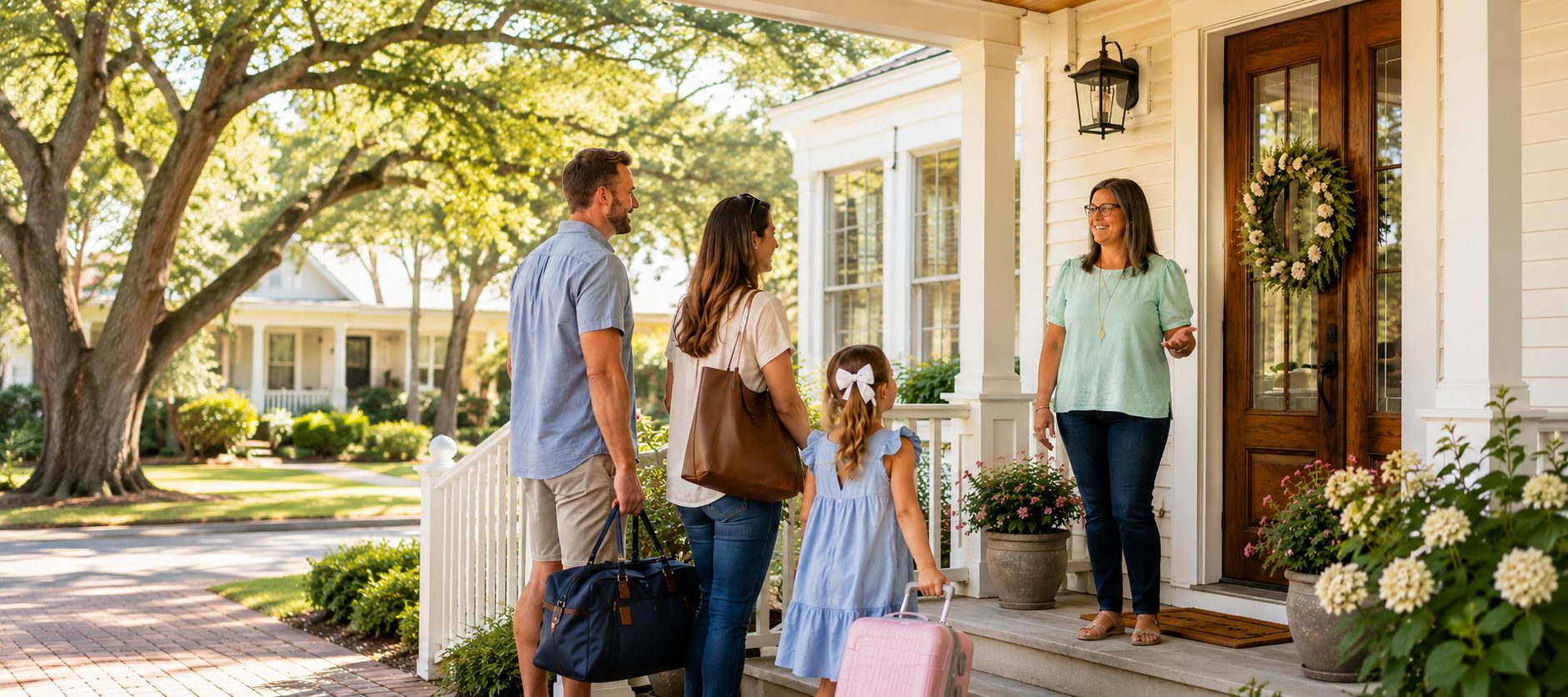 Bethany Mixson welcoming a Northwest Florida family to a new home, celebrating the milestones that make a house a home.