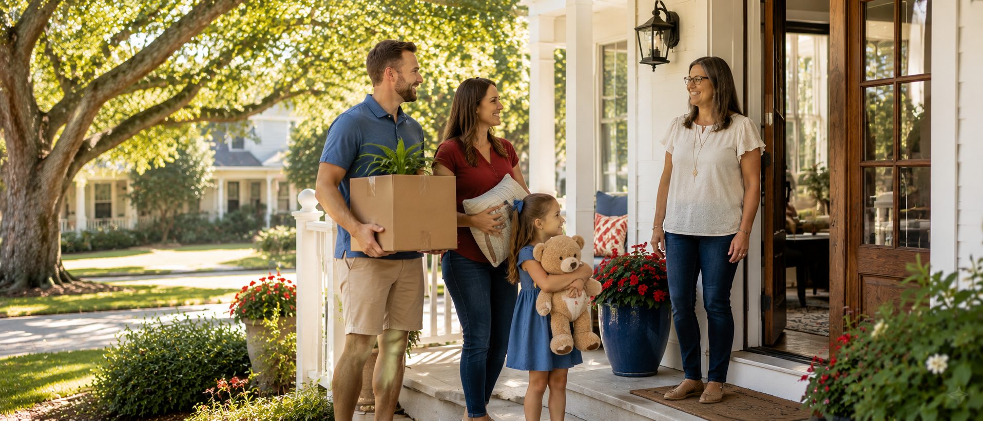 Bethany Mixson welcoming a family into their new Northwest Florida home as they begin a new chapter together.